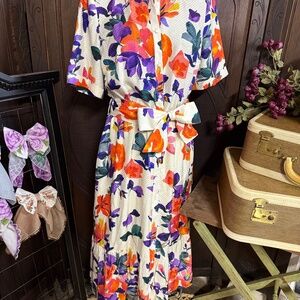 Sezane Floral Midi Dress